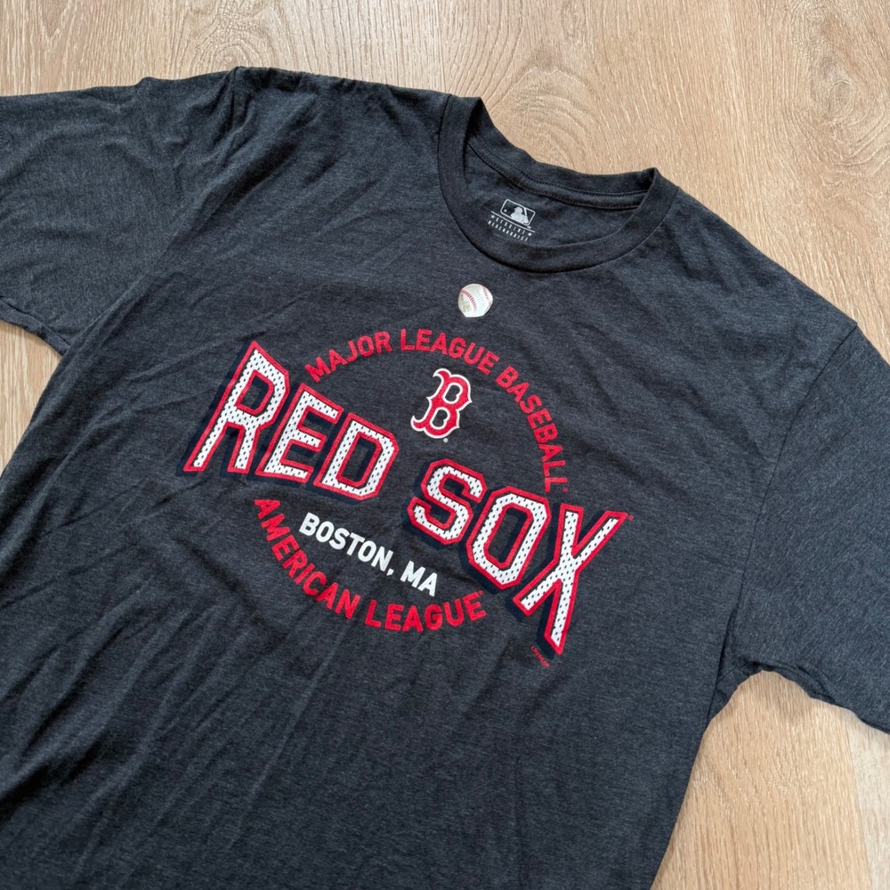 MLB Genuine‎ Merchandise Boston Red Sox T-Shirt Mens L Charcoal Graphic Tee